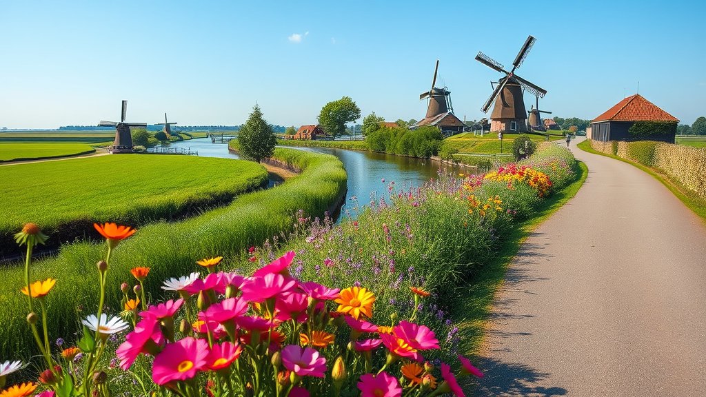 Fietsen en wandelen door nederland: natuur, cultuur en gastronomie